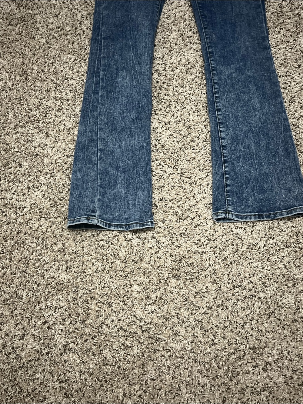 Classic Mid-Rise Blue Flare Jeans - Women's Wide Leg - Picture 2 of 6